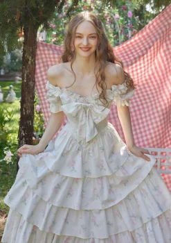Bloom in Coral Island Corset Dress