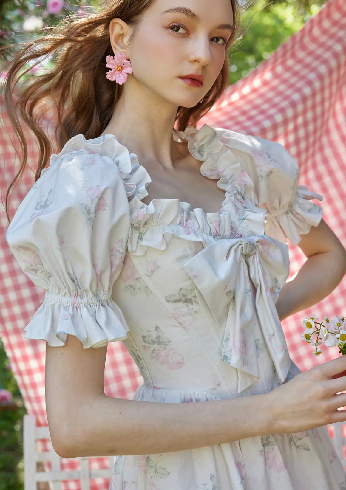 Bloom in Coral Island Corset Dress
