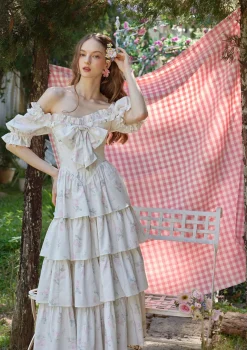 Bloom in Coral Island Corset Dress