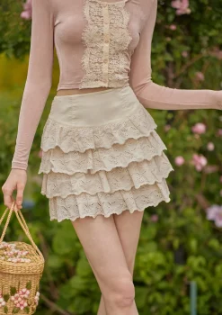 Cheese Mille Crepe Pantskirt