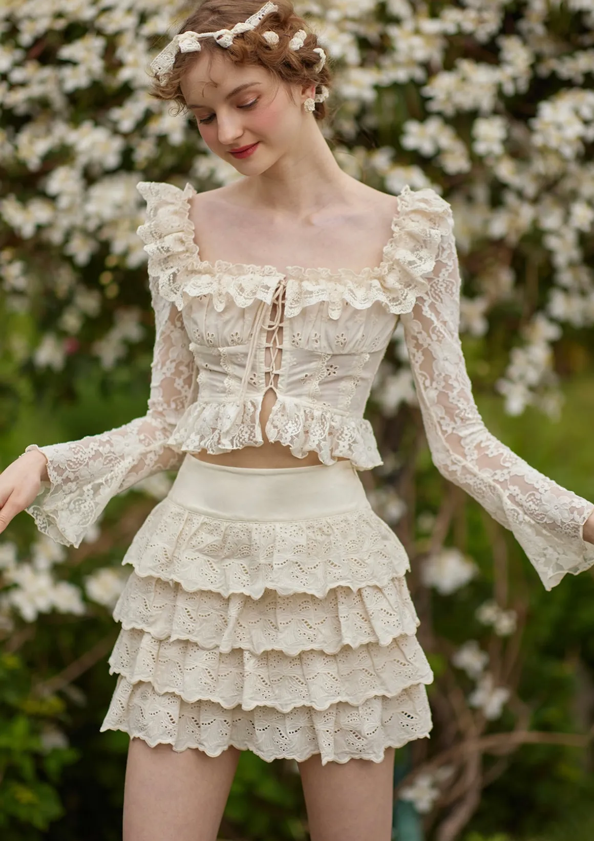 Cheese Mille Crepe Pantskirt