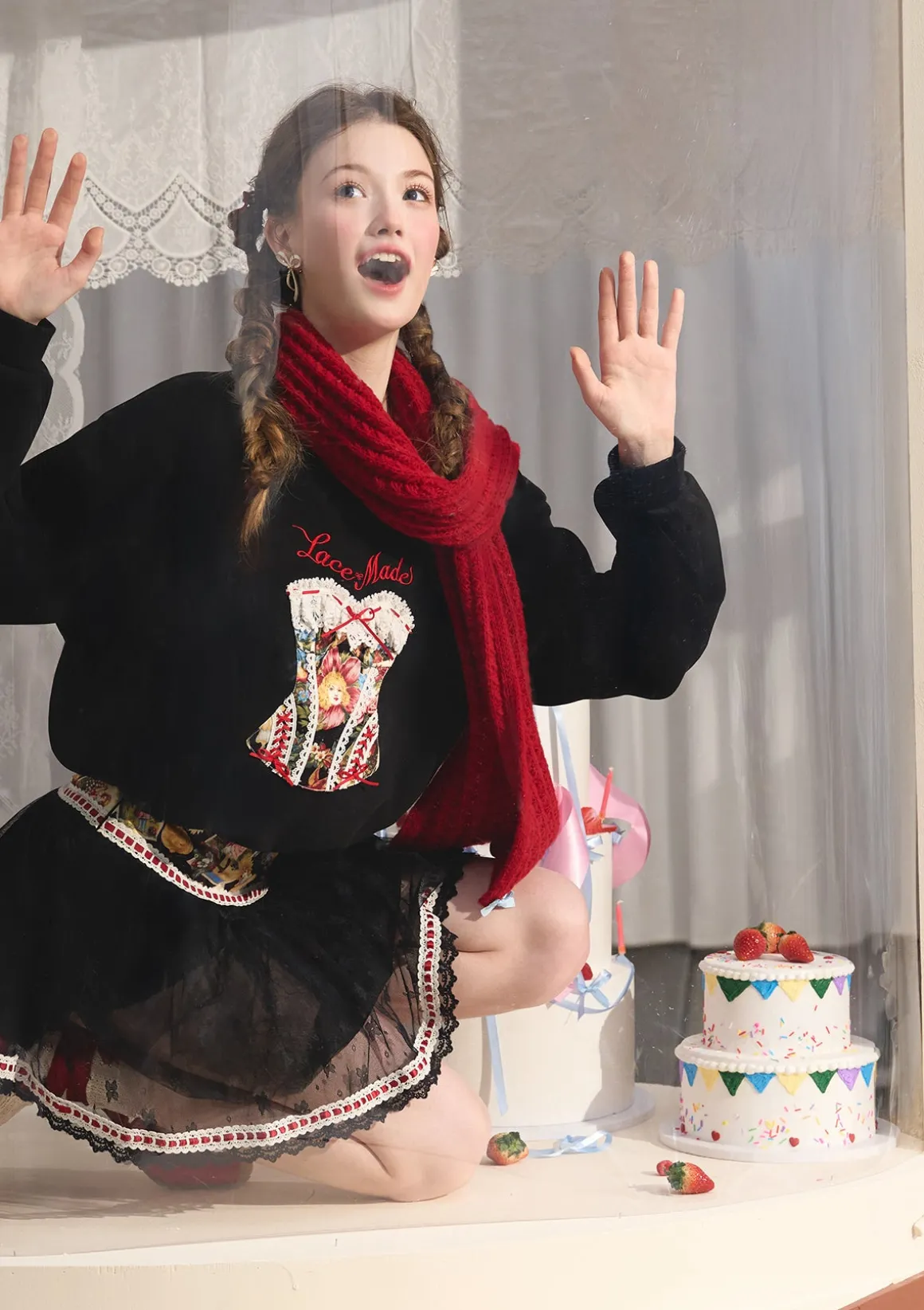 Curve & Plus Berry Brownie Hoodie