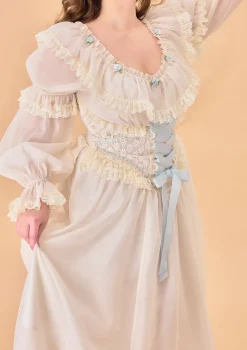 Curve & Plus Blue Hydrangea Corset Dress