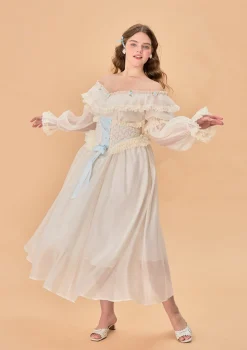 Curve & Plus Blue Hydrangea Corset Dress