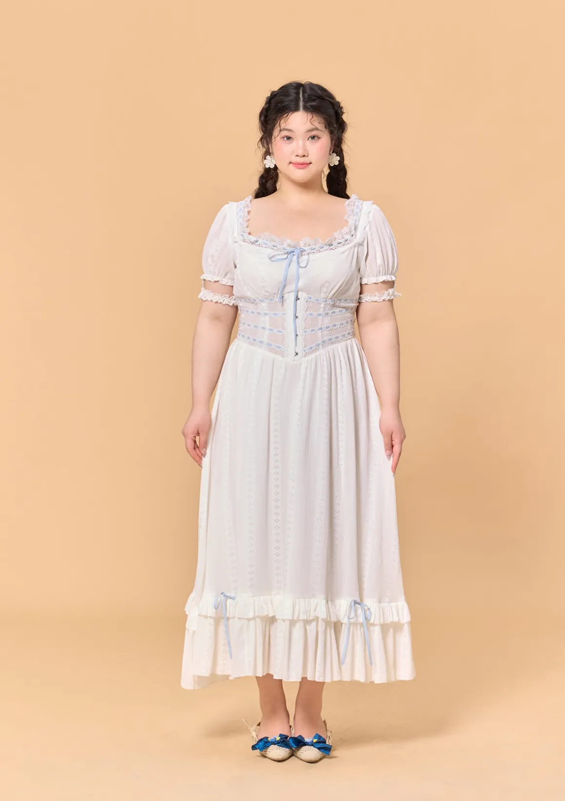 Curve & Plus Dear White Pages Dress