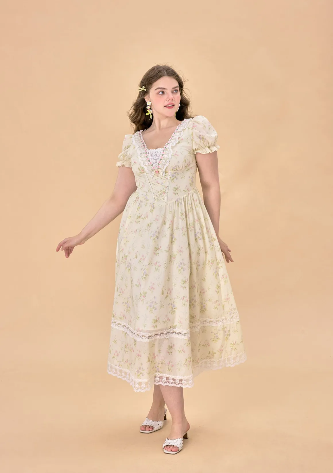 Curve & Plus Garden Tea Party Corset Dress
