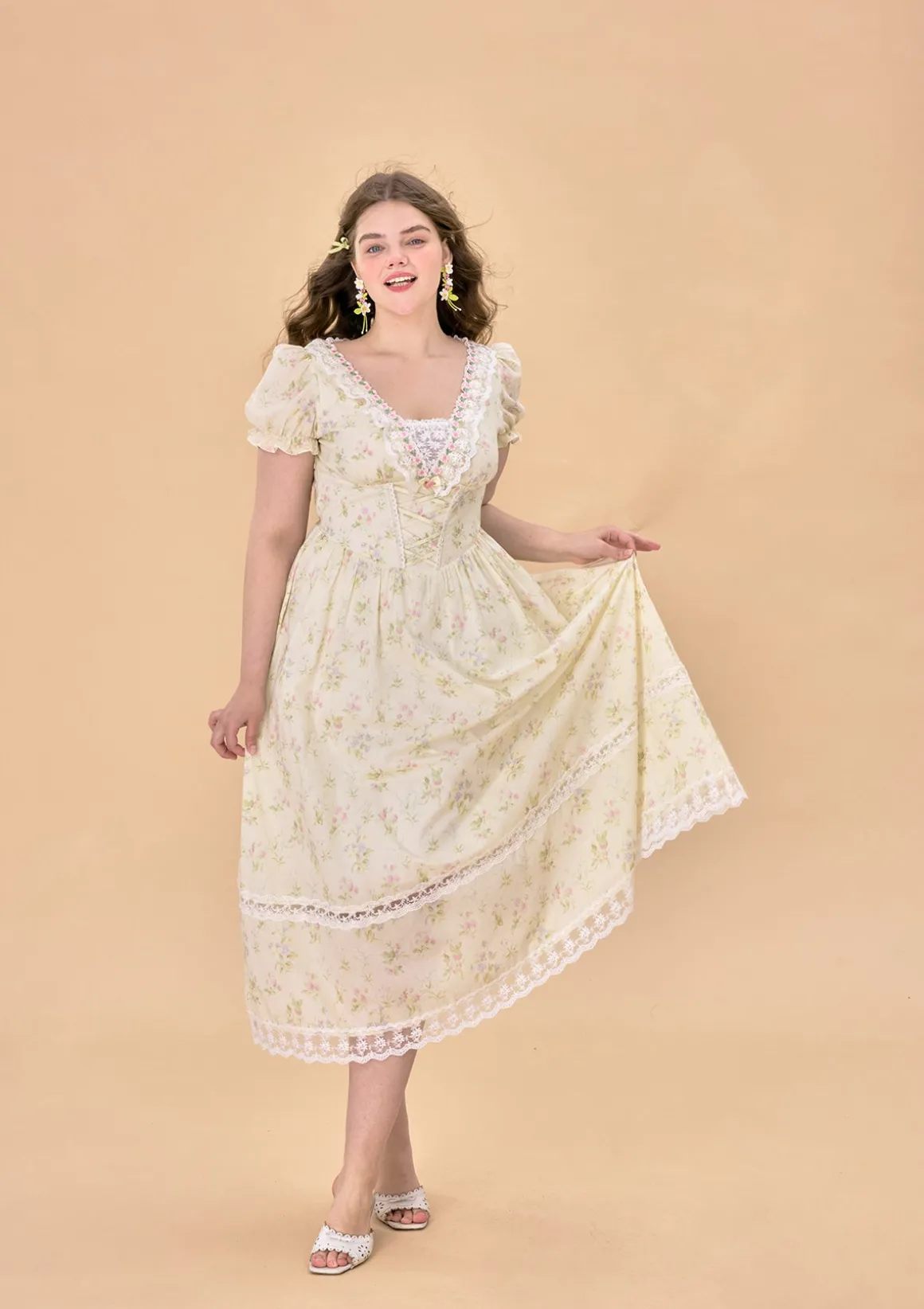 Curve & Plus Garden Tea Party Corset Dress