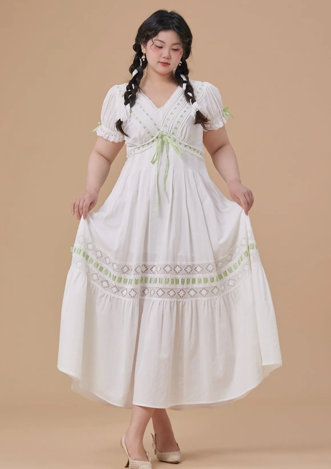 Curve & Plus Green Apple Paradise Dress