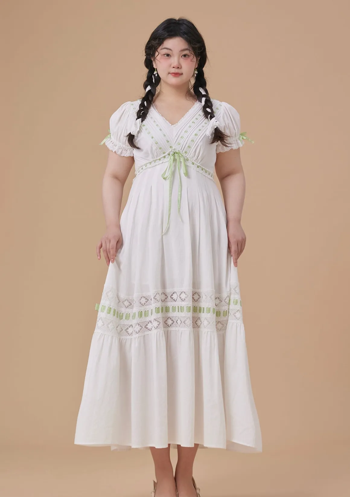 Curve & Plus Green Apple Paradise Dress
