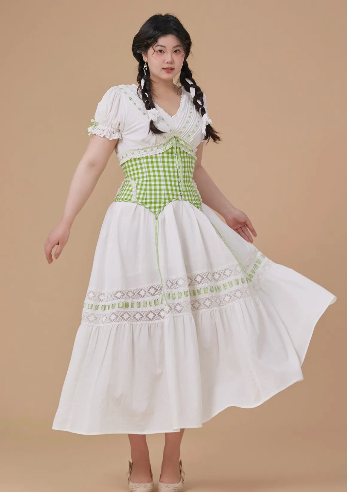 Curve & Plus Green Apple Paradise Corset