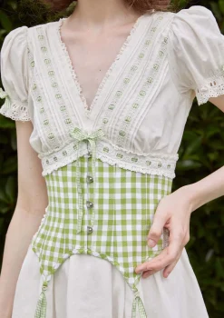 Curve & Plus Green Apple Paradise Corset