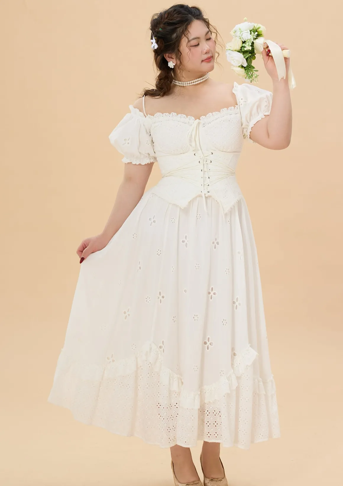 Curve & Plus "I Flipped" Corset Dress