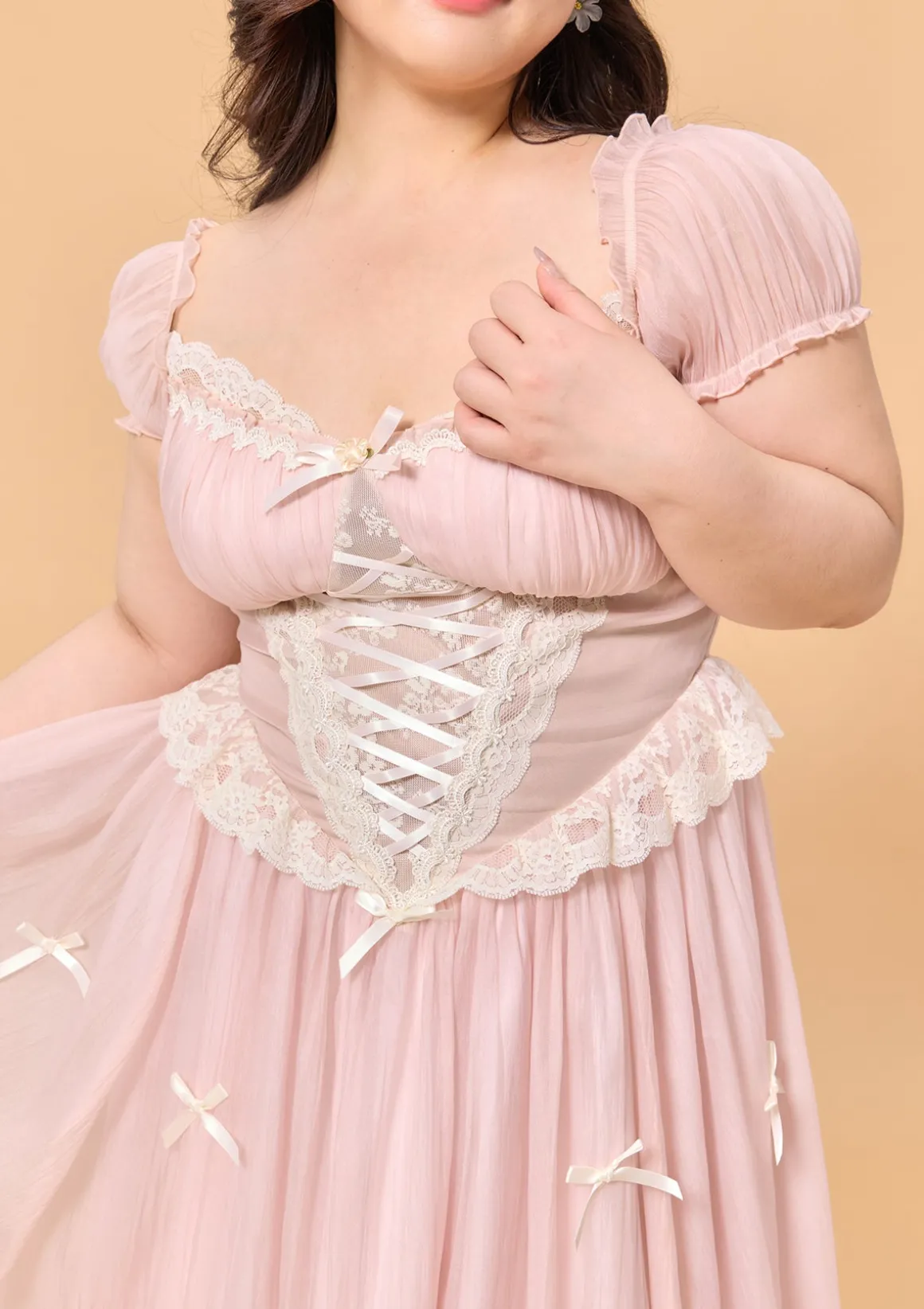Curve & Plus Pink Mist Fairy Dress