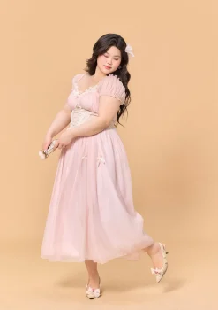 Curve & Plus Pink Mist Fairy Dress