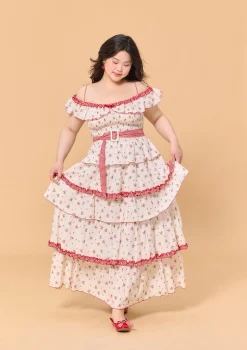 Curve & Plus Red Hood Maiden Dress