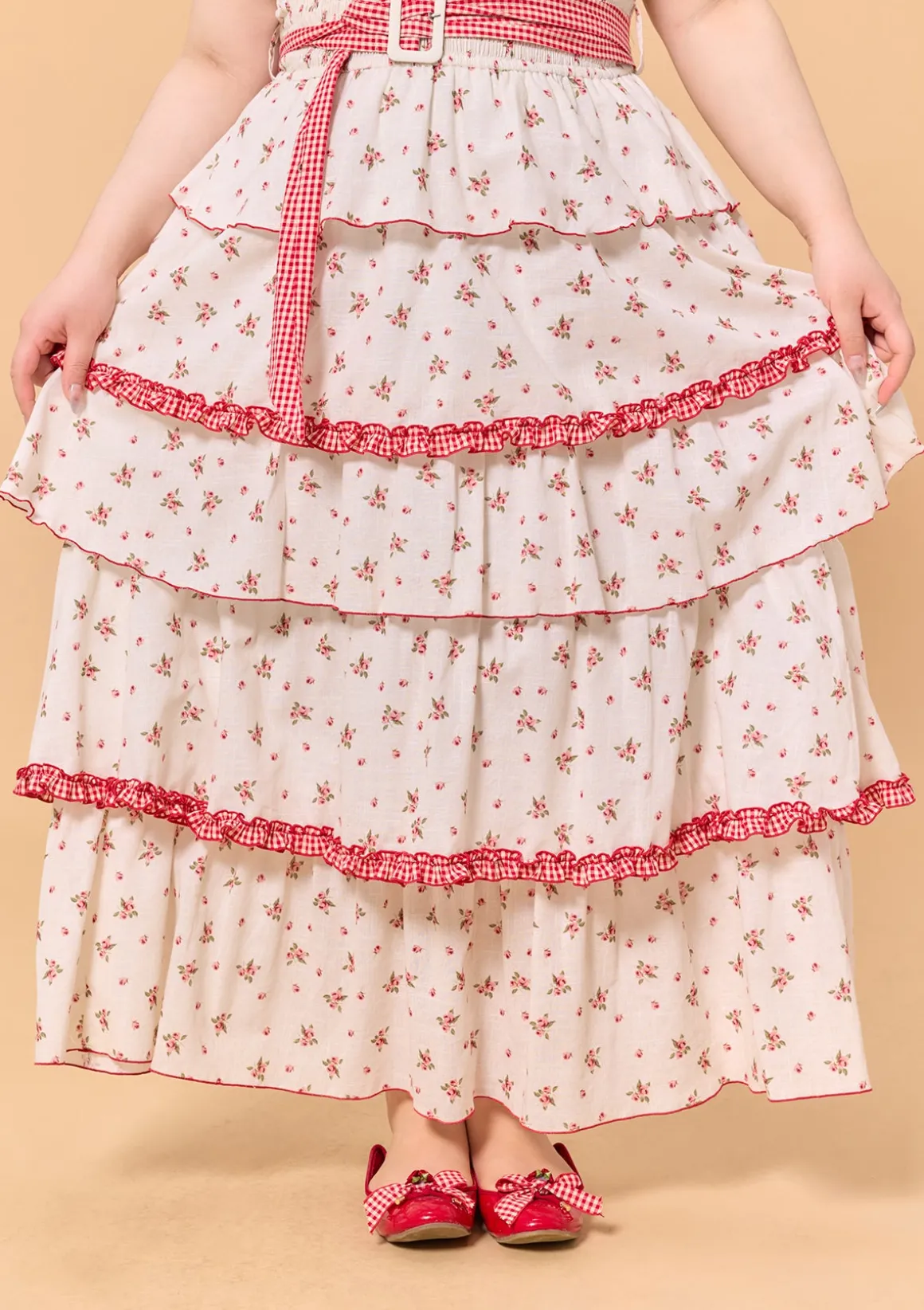 Curve & Plus Red Hood Maiden Dress