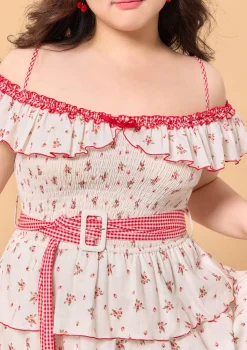 Curve & Plus Red Hood Maiden Dress