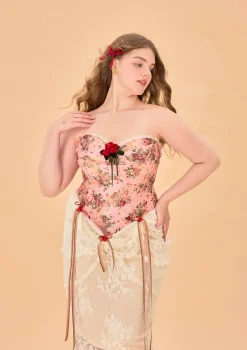 Curve & Plus Rose Sous La Lune Corset Dress