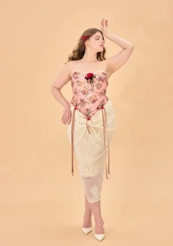 Curve & Plus Rose Sous La Lune Corset Dress