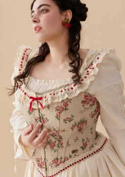 Curve & Plus Rosey Christmas Cottage Corset
