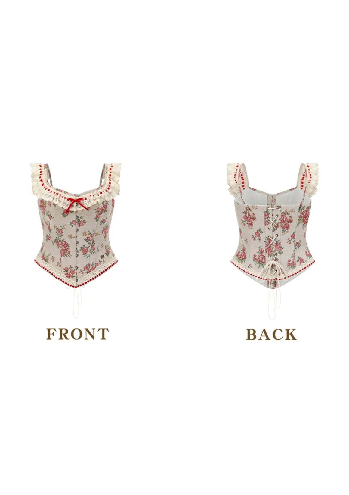 Curve & Plus Rosey Christmas Cottage Corset