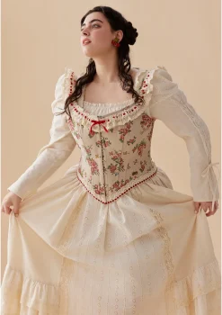 Curve & Plus Rosey Christmas Cottage Corset