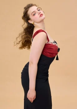 Curve & Plus Shaking the Wine Glass Corset Dress
