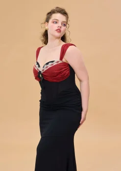 Curve & Plus Shaking the Wine Glass Corset Dress