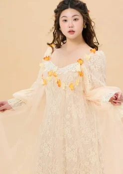 Curve & Plus Sunset & Orange Ocean Dress