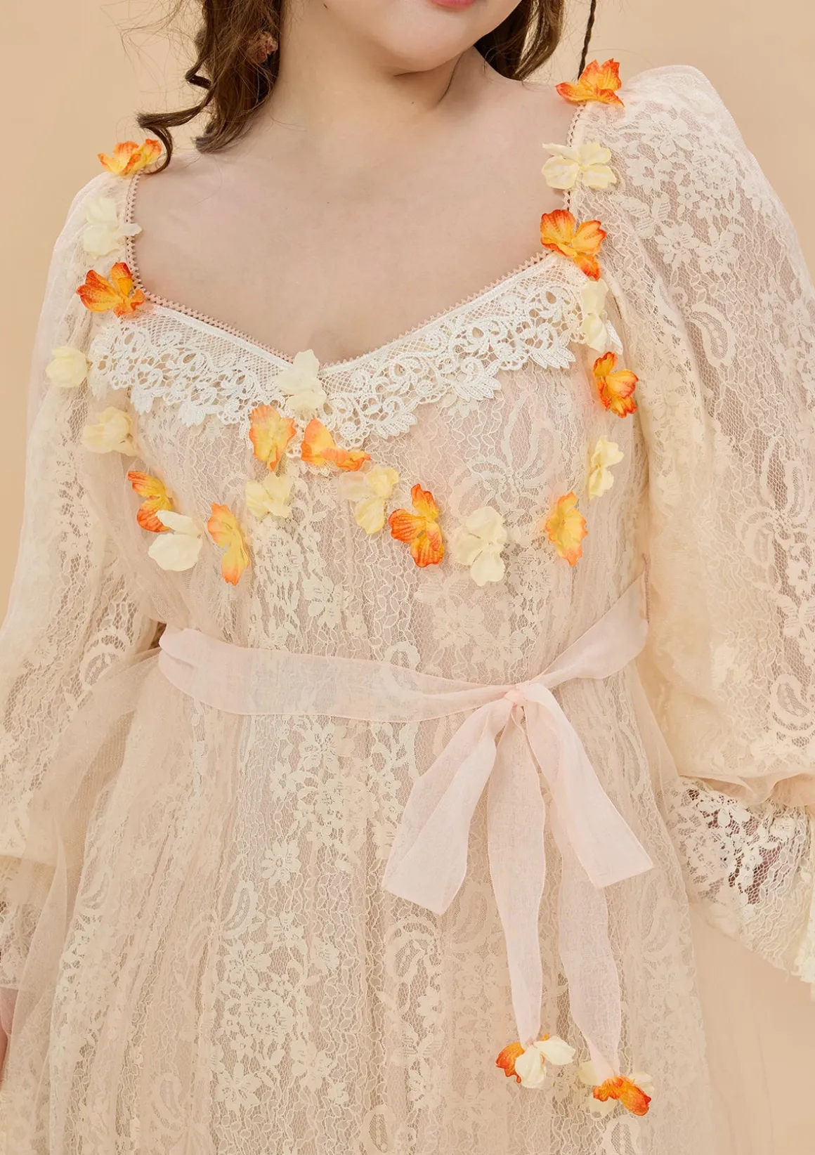 Curve & Plus Sunset & Orange Ocean Dress