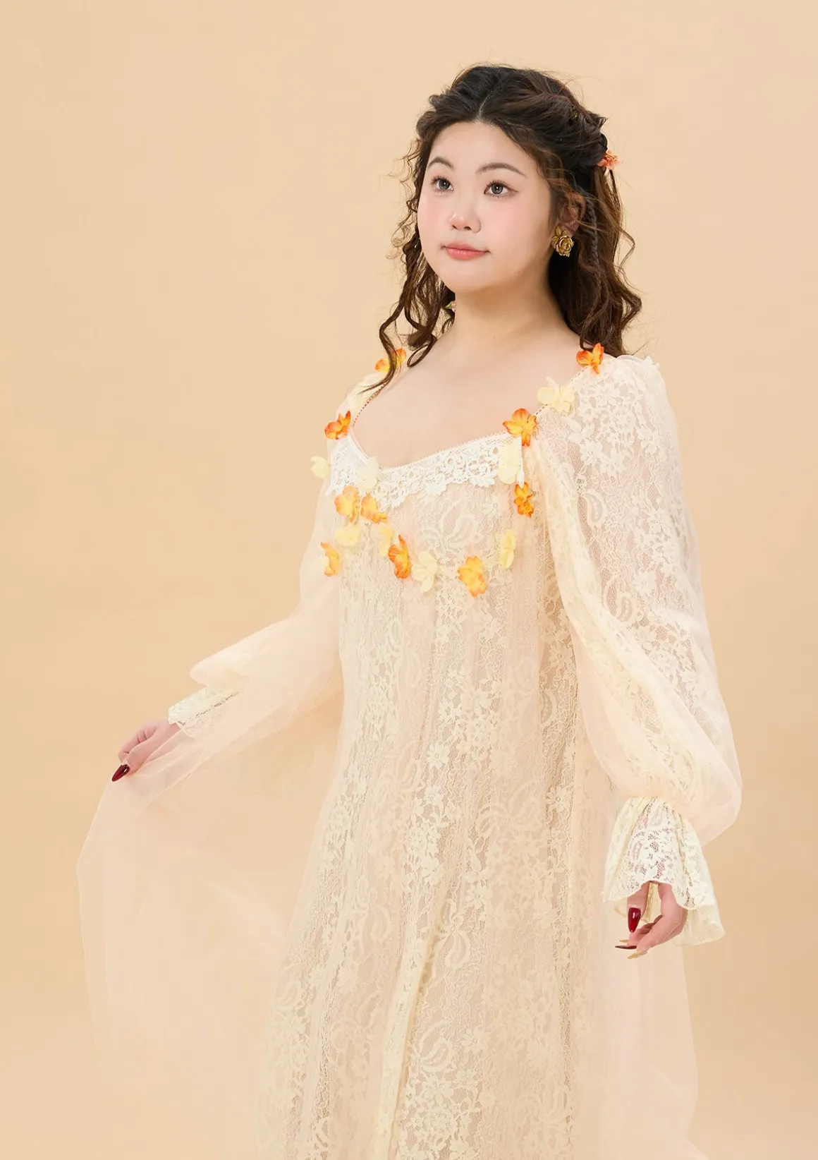 Curve & Plus Sunset & Orange Ocean Dress