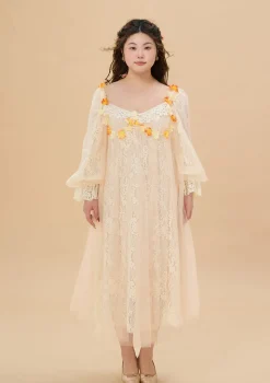 Curve & Plus Sunset & Orange Ocean Dress