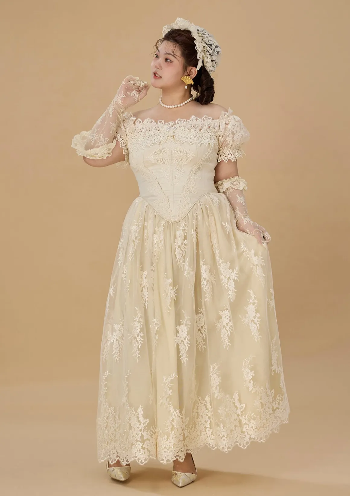 Curve & Plus The Tear of Blossom and Candle Corset Dress