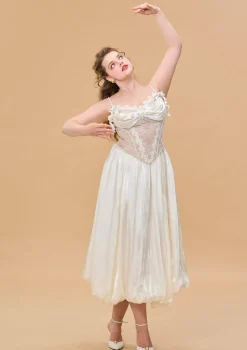 Curve & Plus White Butterfly Flora Skirt