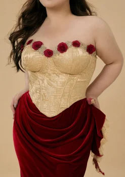 Curve & Plus Wild Rosa in Spain Corset Dress