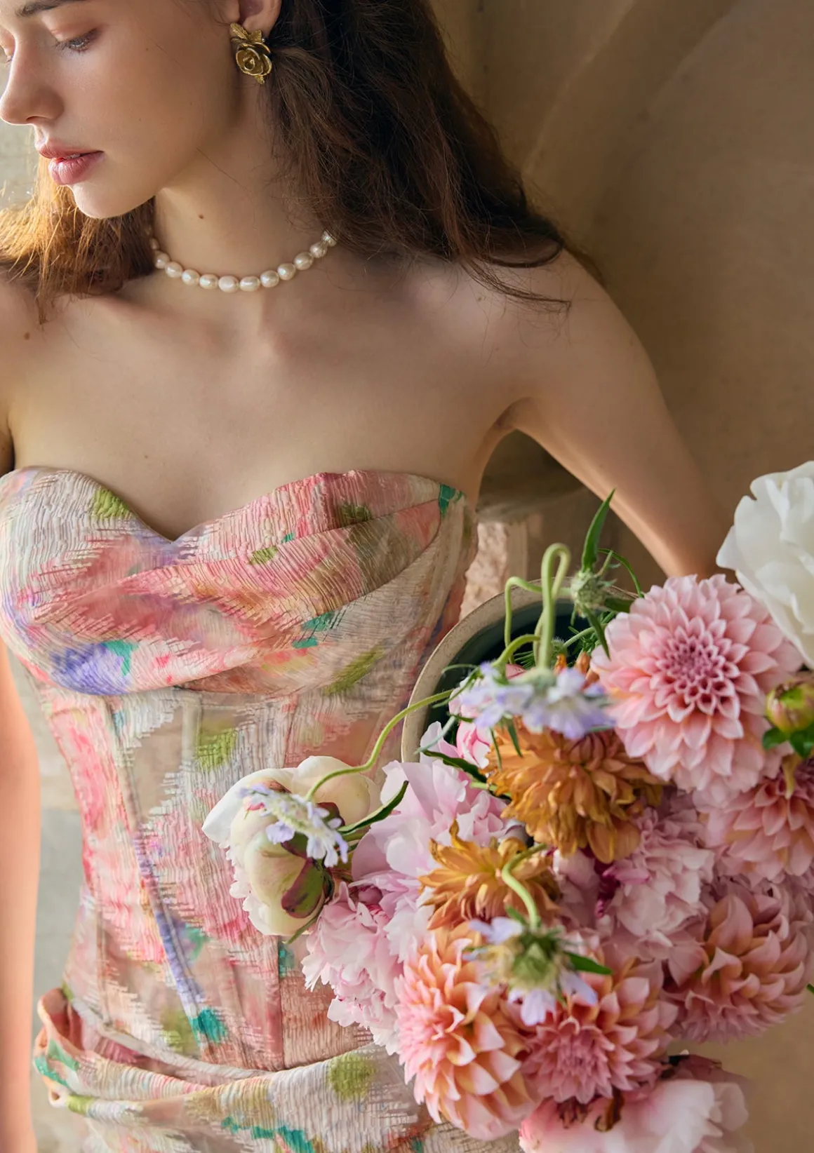Floral Mirror Corset