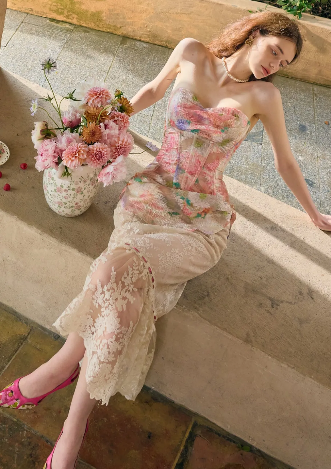 Floral Mirror Corset