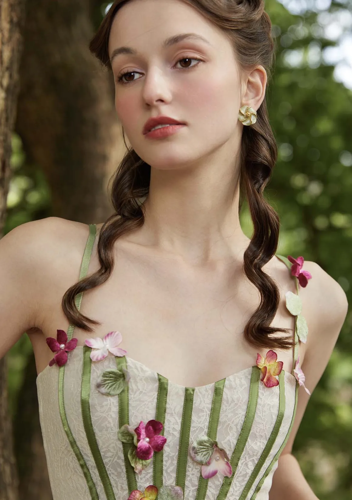 Flower Vine Phantom Corset Dress