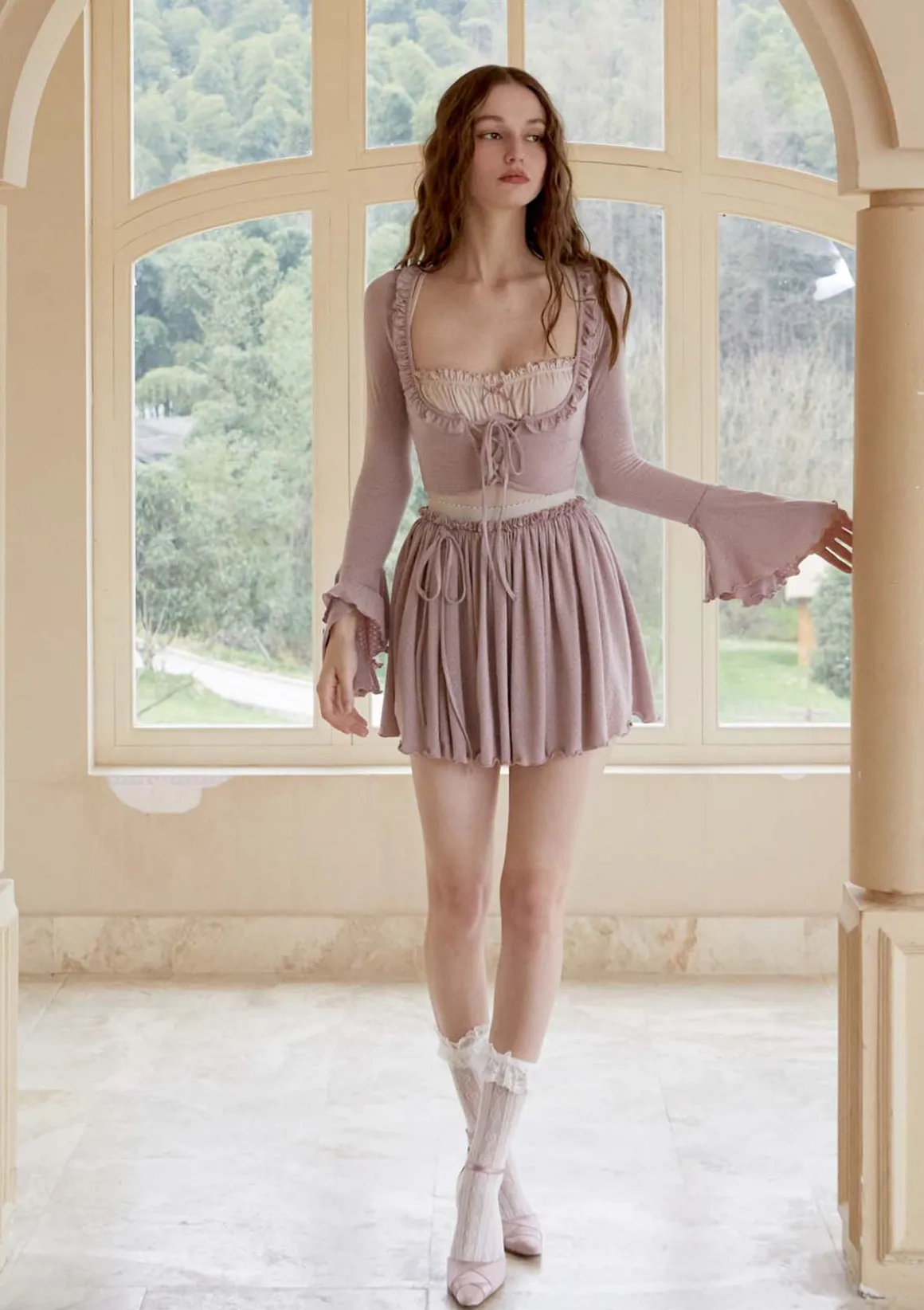 Miss Taro Knit Pantskirt