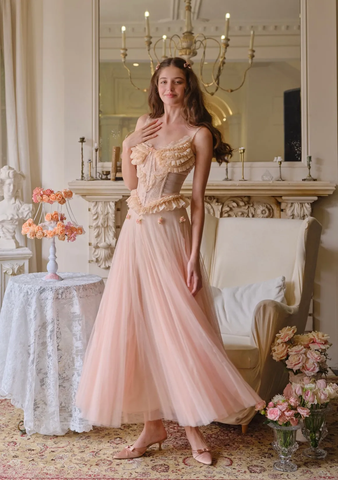 Peach Fairy Gauze Skirt