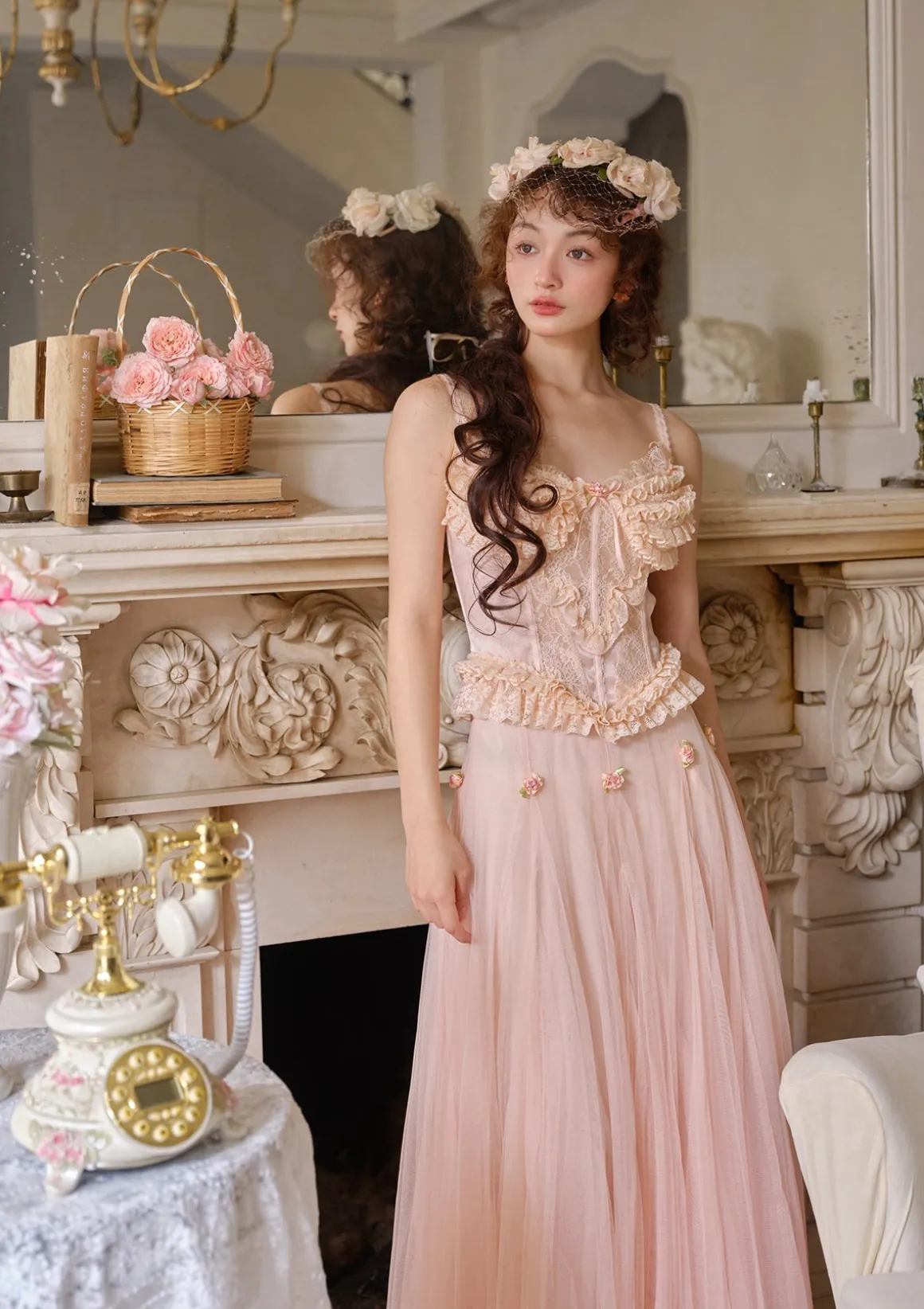 Peach Fairy Gauze Skirt