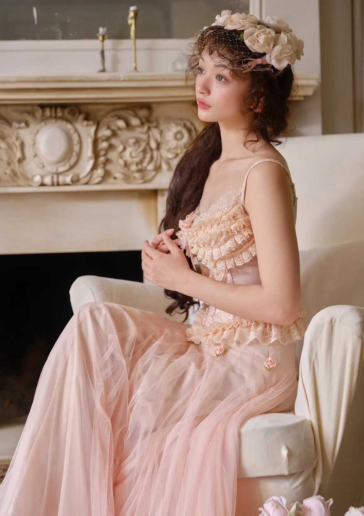 Peach Fairy Gauze Skirt