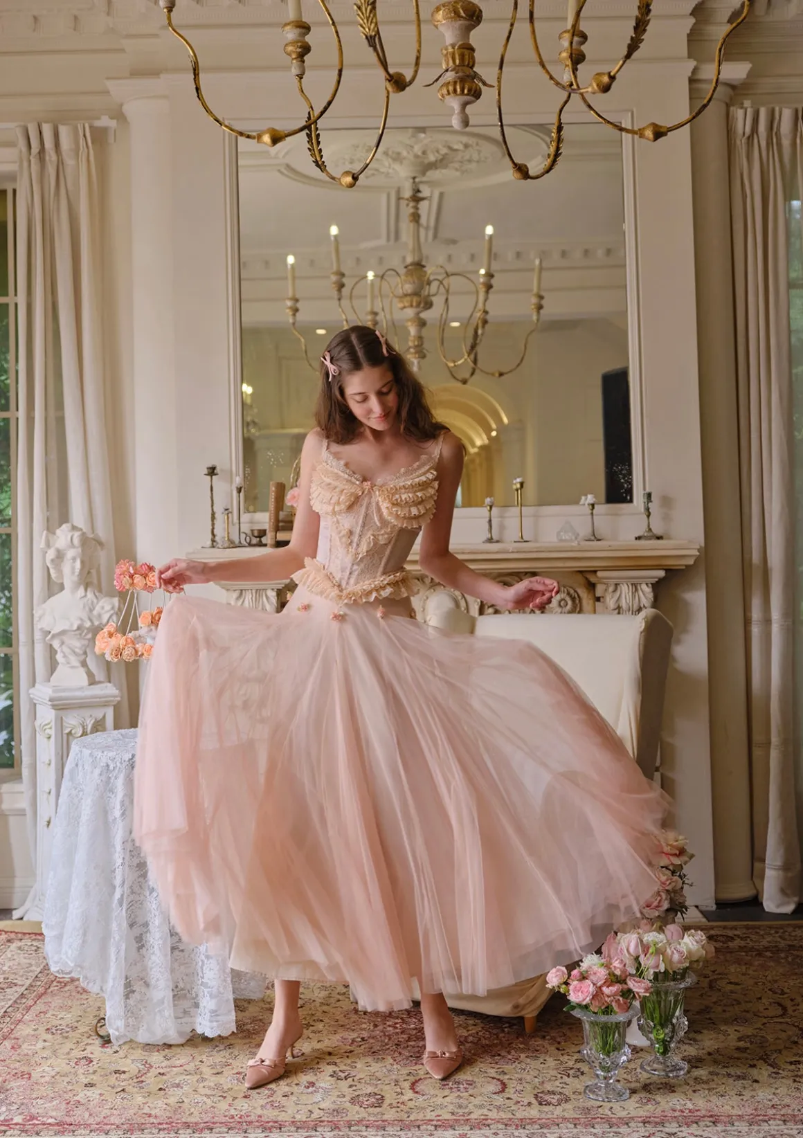 Peach Fairy Gauze Skirt