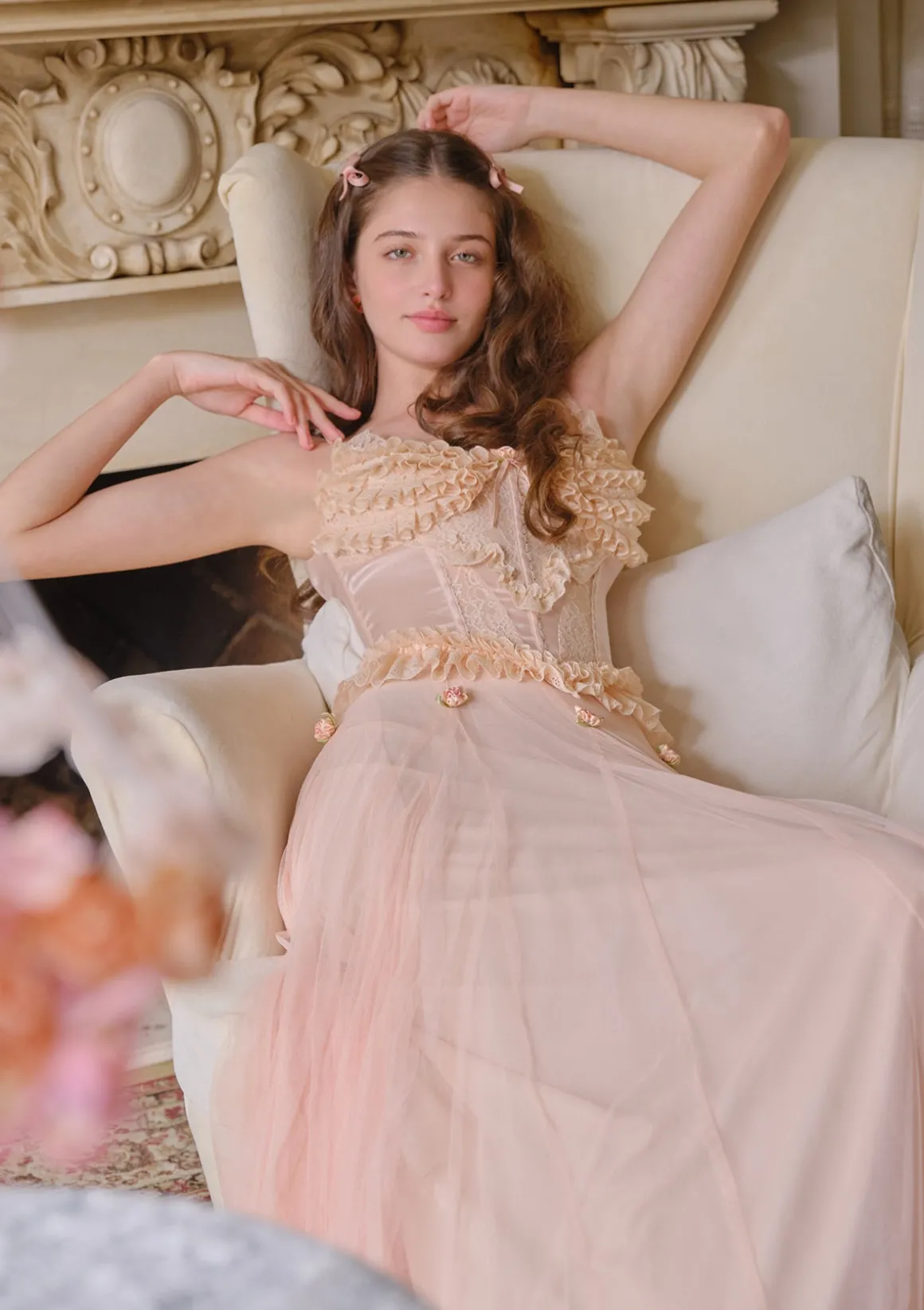 Peach Fairy Gauze Skirt