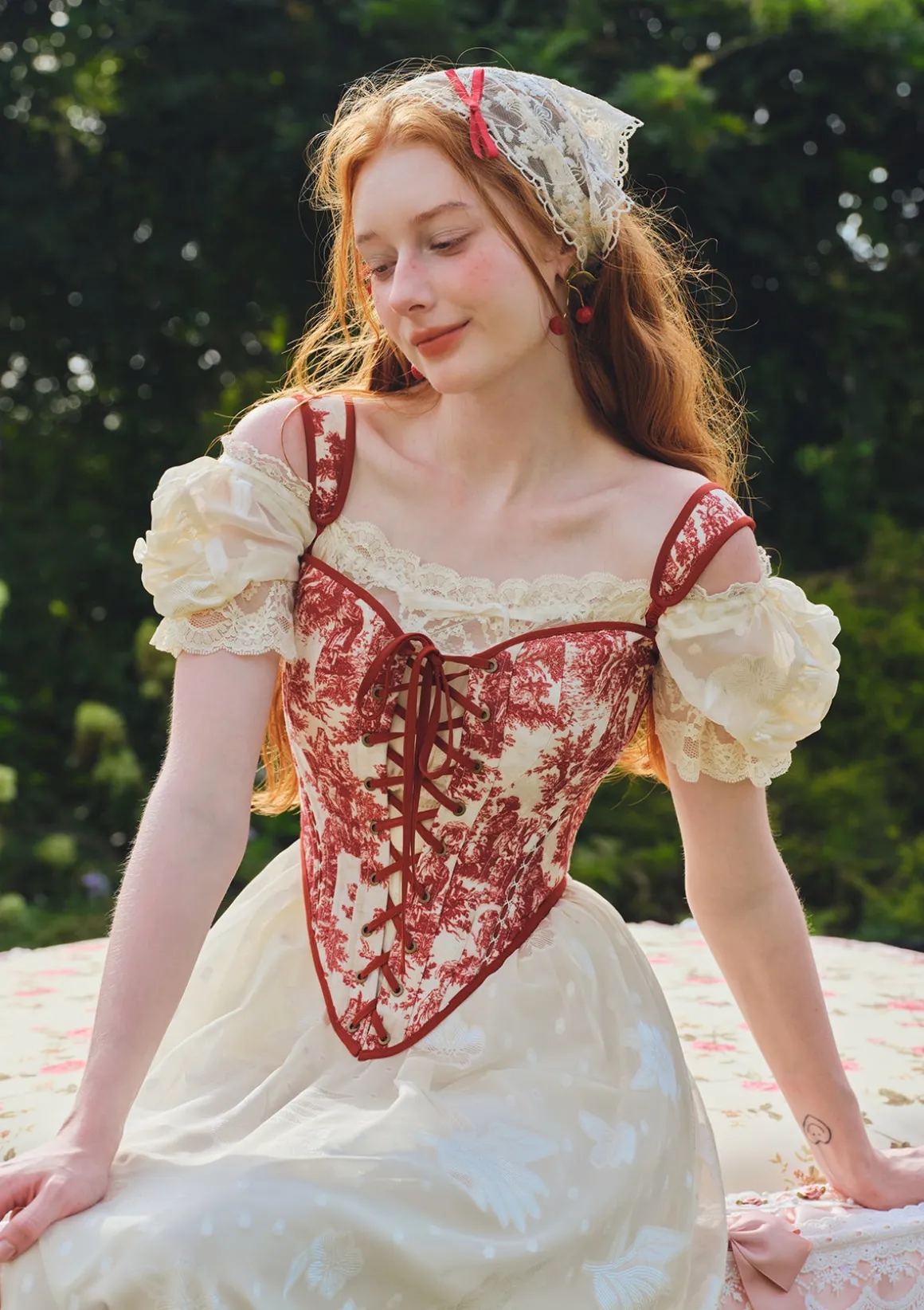 Red Winery Corset
