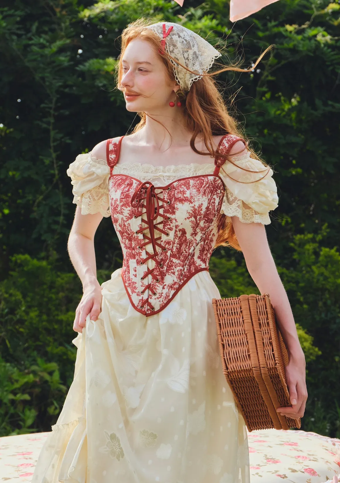 Red Winery Corset