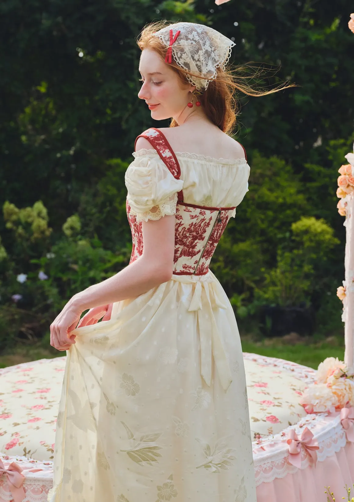 Red Winery Corset