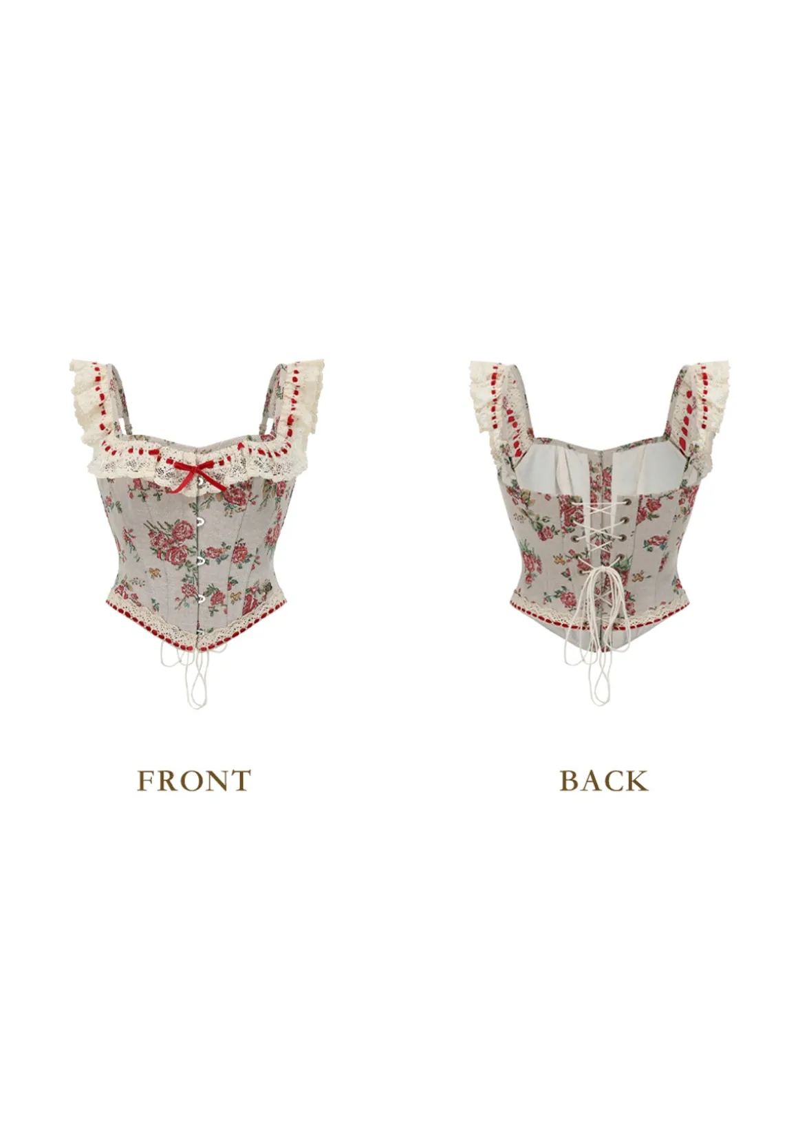 Rosey Christmas Cottage Corset