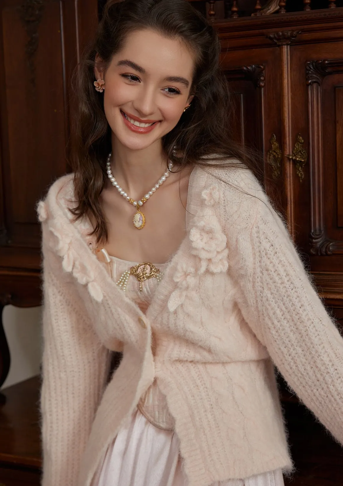 Semi-sweet Chiffon Knit Cardigan