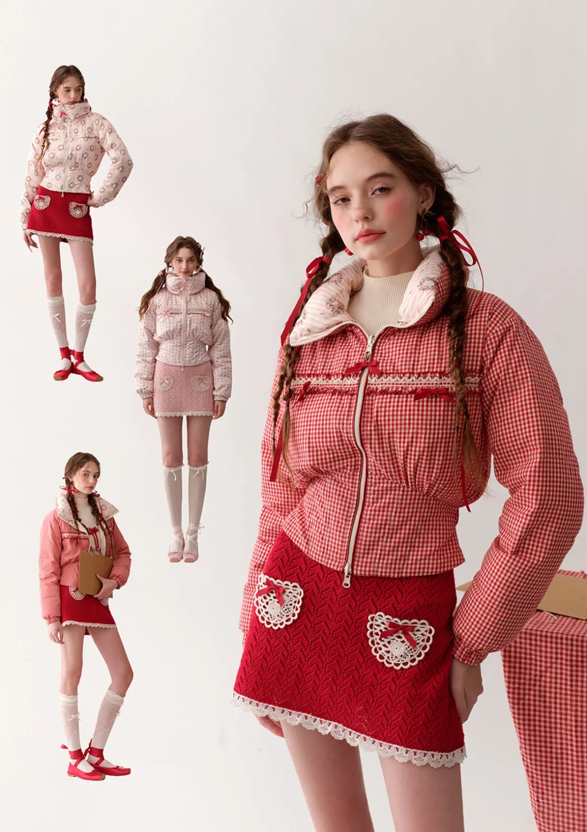 Strawberry Donazi Reversible 2-in-1 Down Jacket